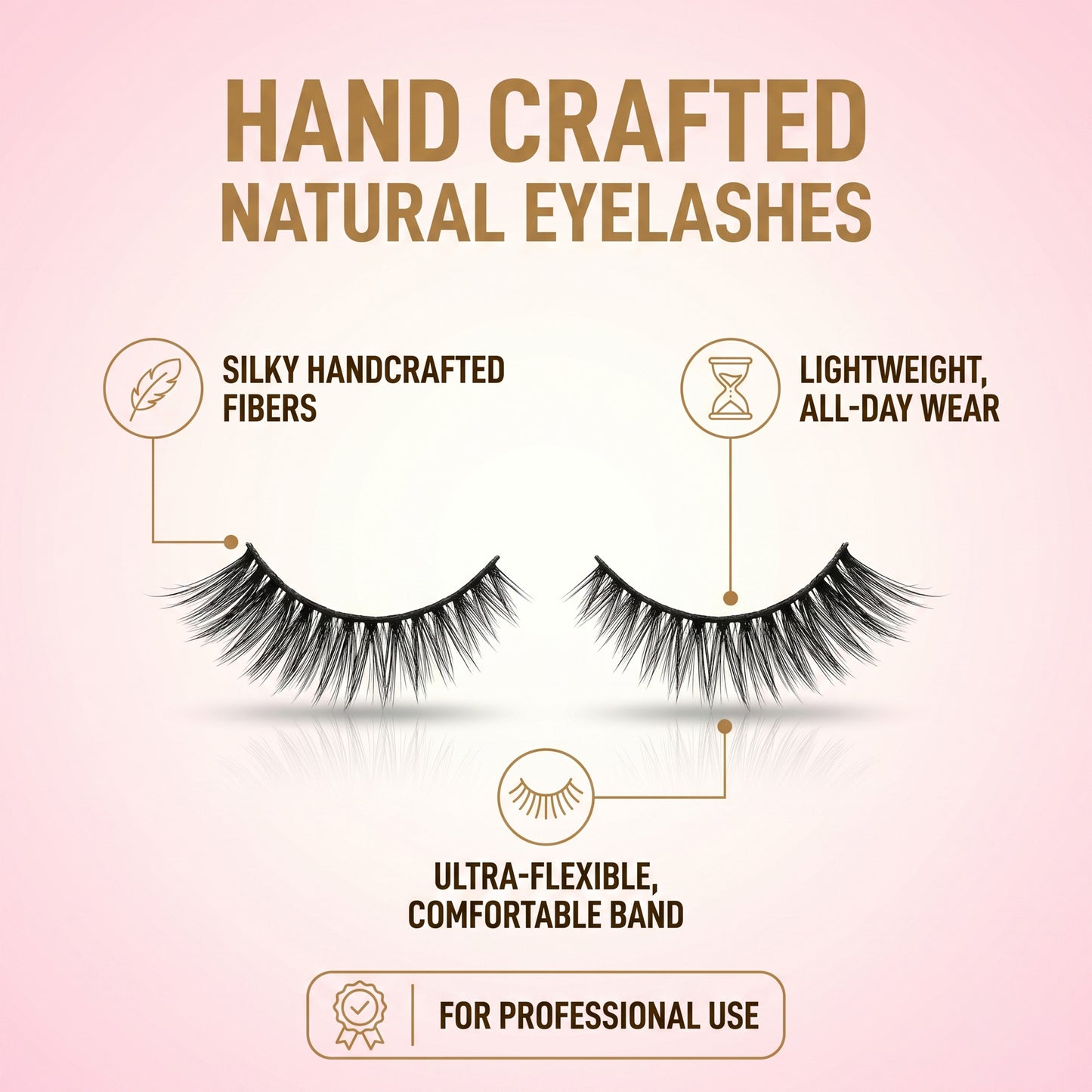 Max Touch Hand Crafted Natural Eyelashes – 5 Pairs (MT-2546)