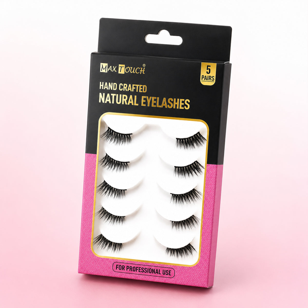 Max Touch Hand Crafted Natural Eyelashes – 5 Pairs (MT-2546)