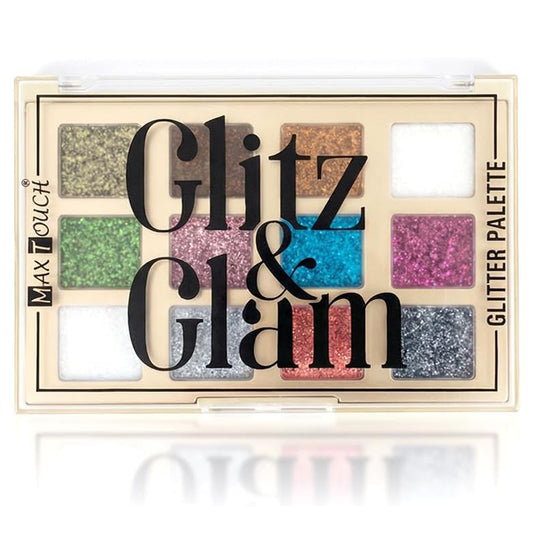 Max Touch Glitz & Glam Glitter Eyeshadow Palette (12 Colours) MT-2573