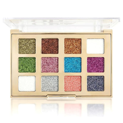 Max Touch Glitz & Glam Glitter Eyeshadow Palette (12 Colours) MT-2573