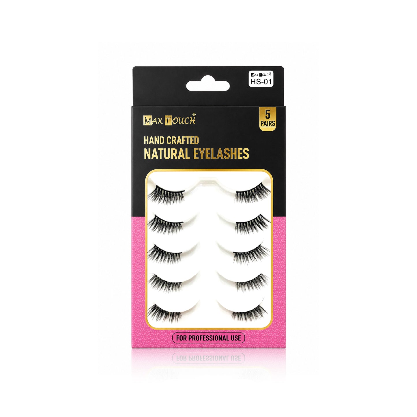 Max Touch Hand Crafted Natural Eyelashes – 5 Pairs (MT-2546)