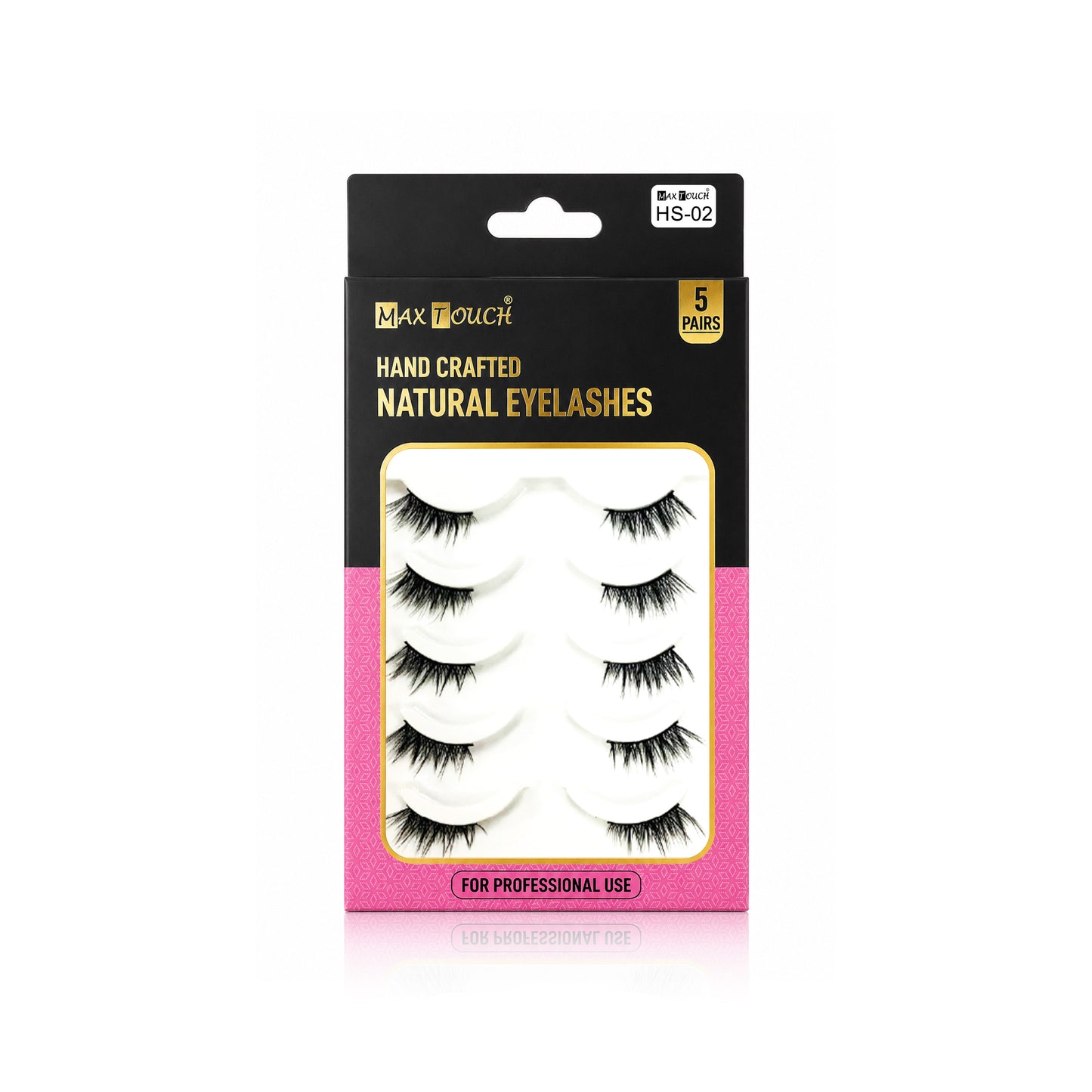 Max Touch Hand Crafted Natural Eyelashes – 5 Pairs (MT-2546)
