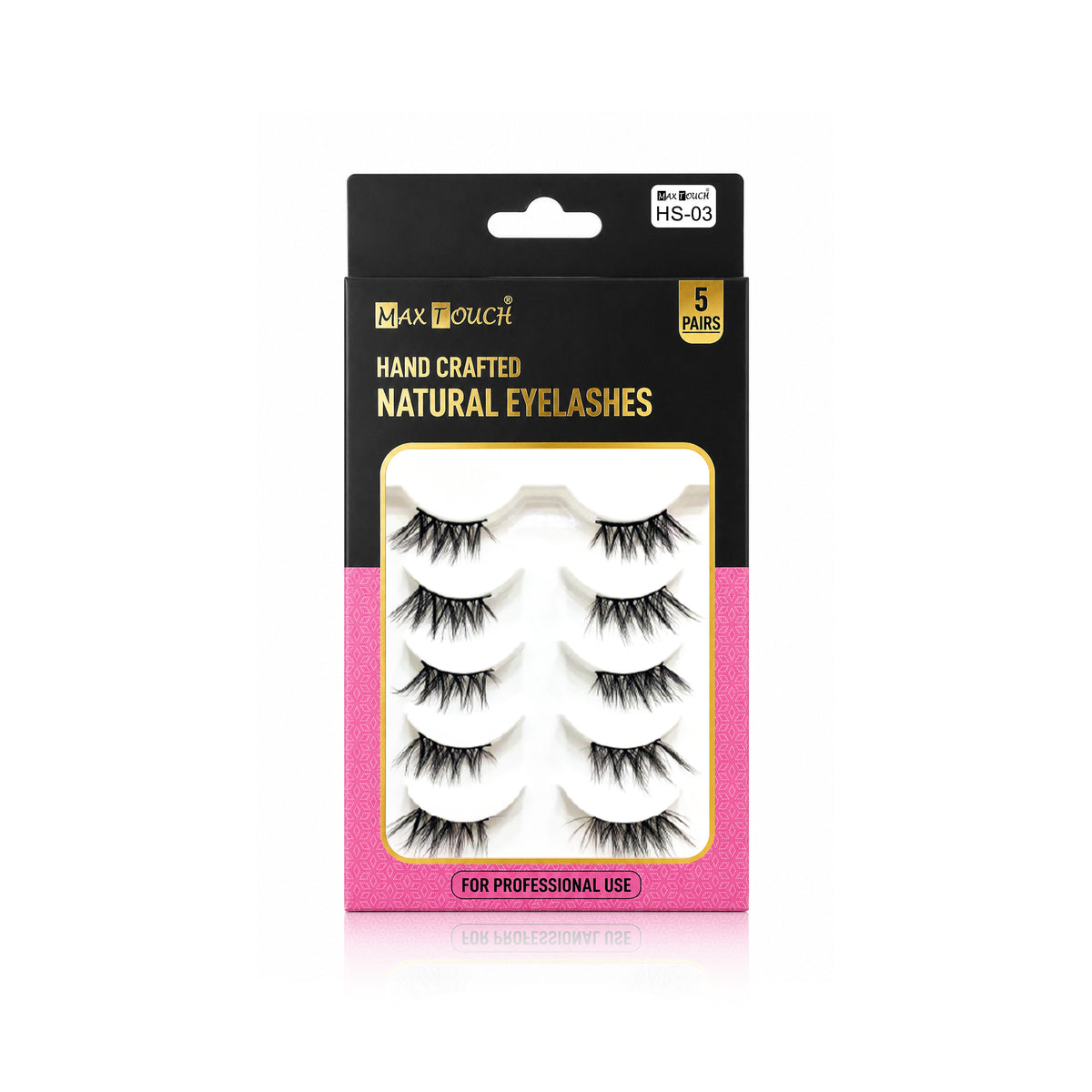 Max Touch Hand Crafted Natural Eyelashes – 5 Pairs (MT-2546)