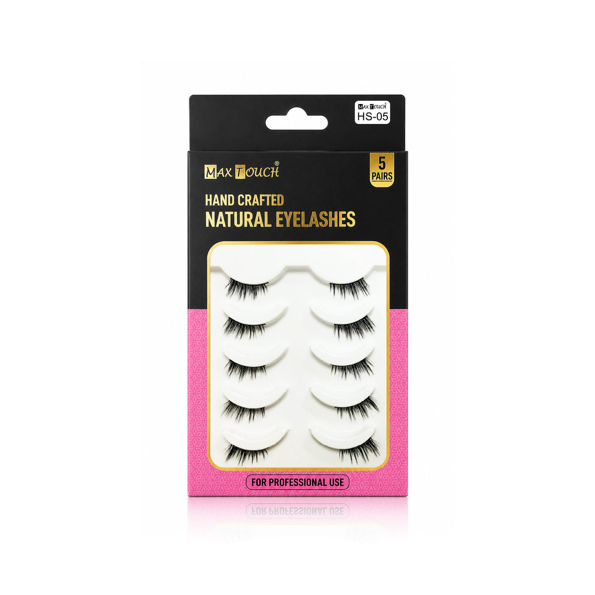 Max Touch Hand Crafted Natural Eyelashes – 5 Pairs (MT-2546)
