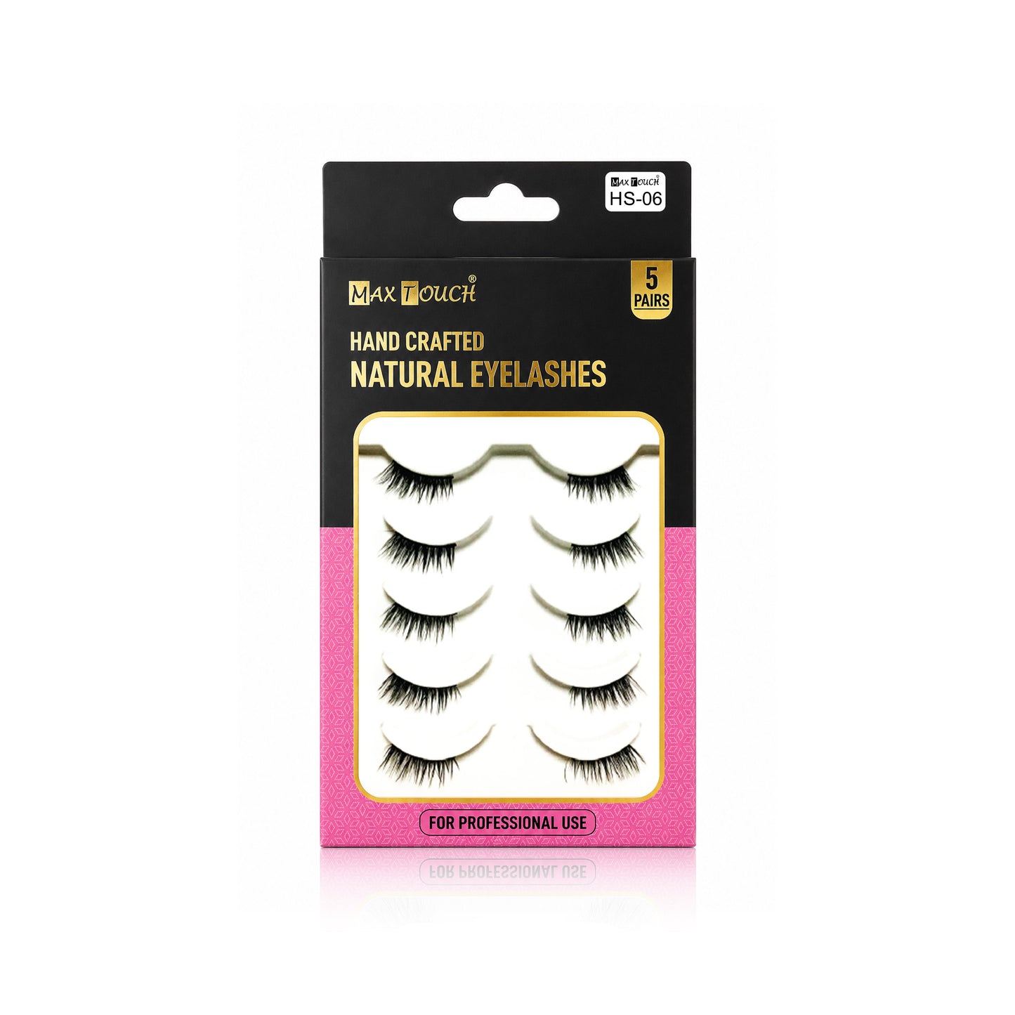 Max Touch Hand Crafted Natural Eyelashes – 5 Pairs (MT-2546)