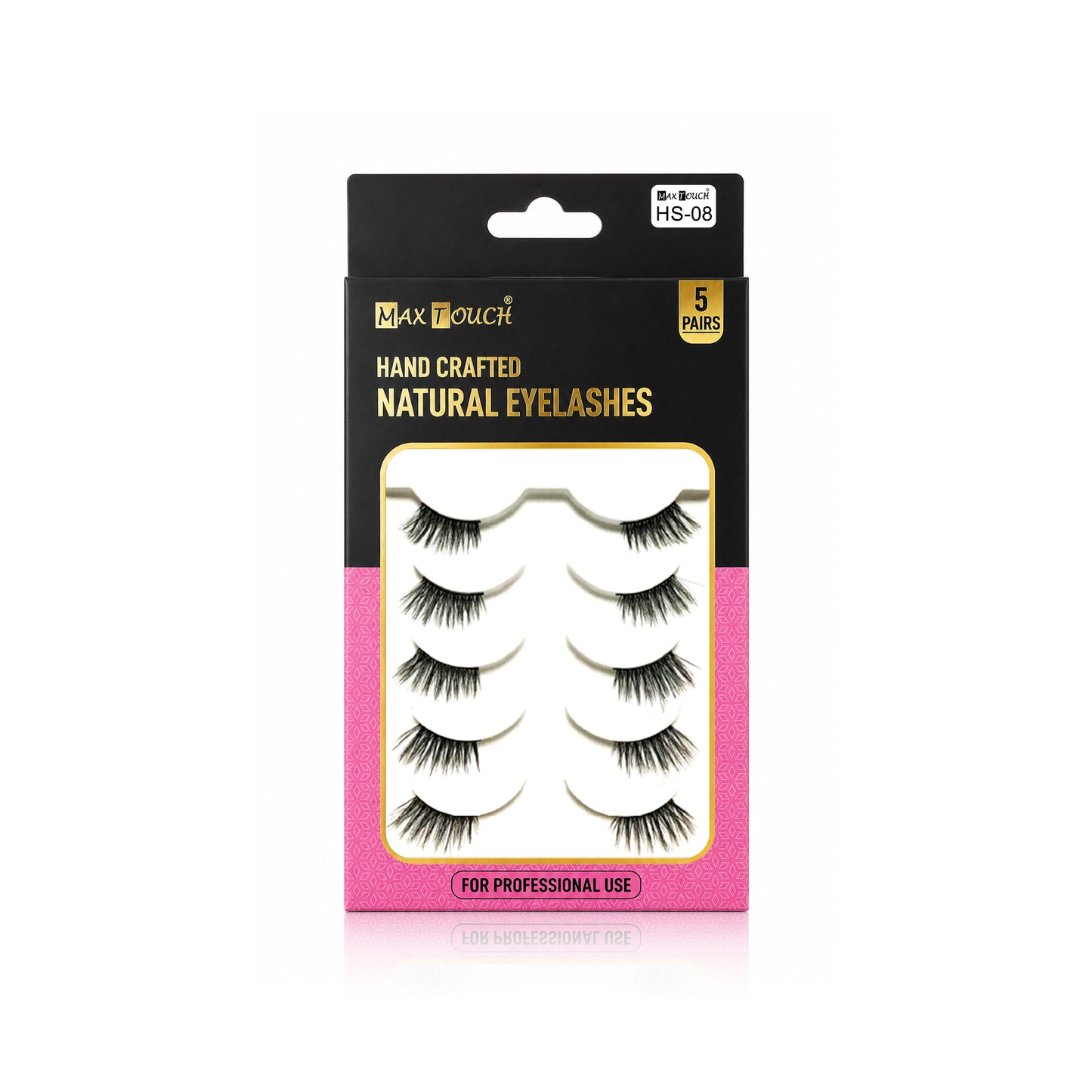 Max Touch Hand Crafted Natural Eyelashes – 5 Pairs (MT-2546)
