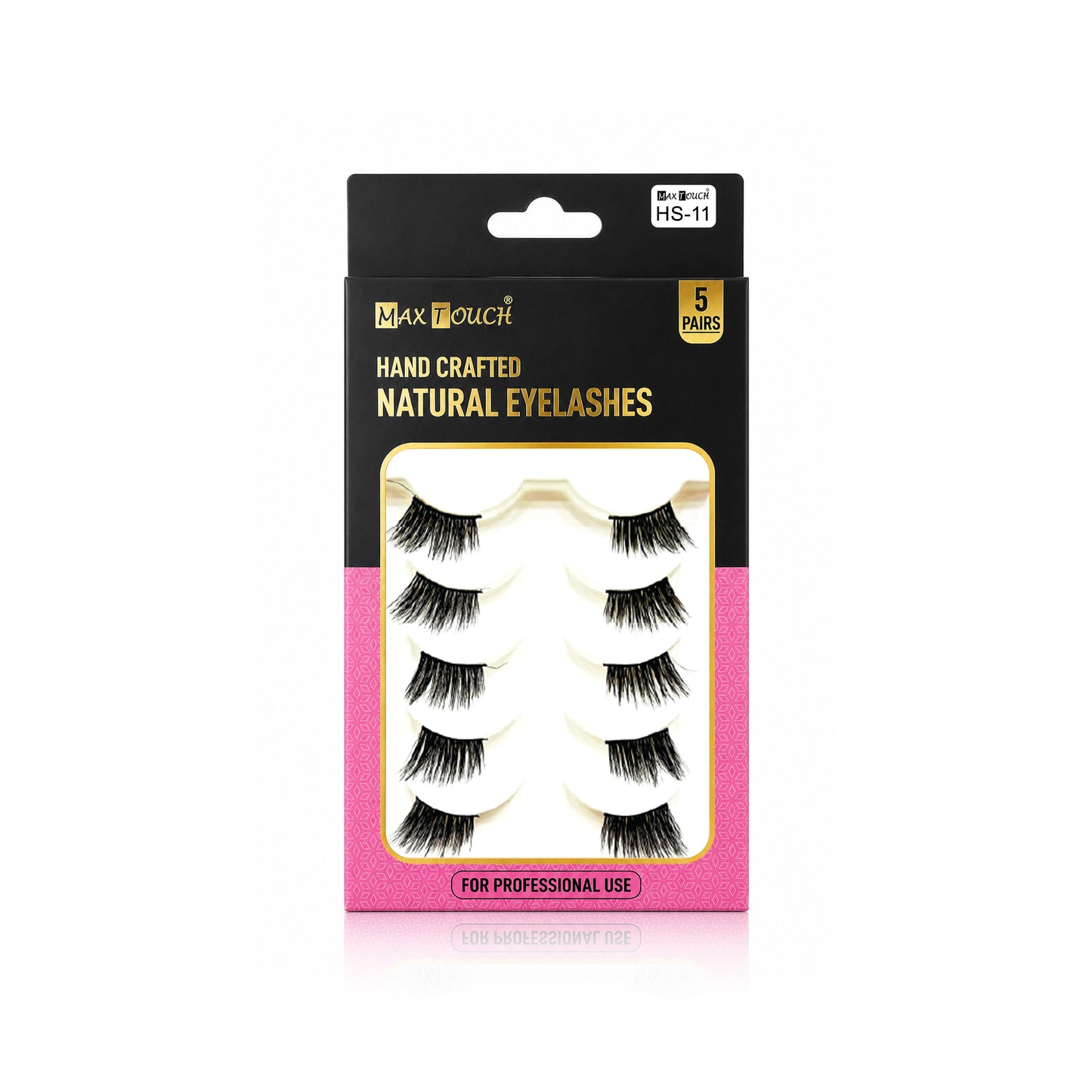 Max Touch Hand Crafted Natural Eyelashes – 5 Pairs (MT-2546)