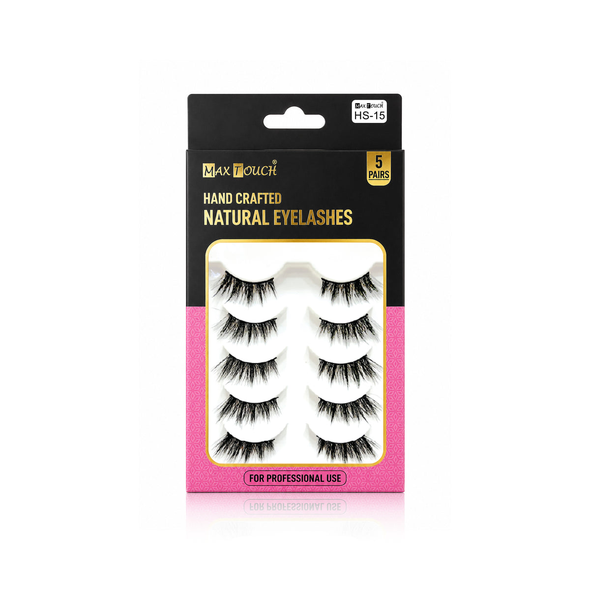 Max Touch Hand Crafted Natural Eyelashes – 5 Pairs (MT-2546)