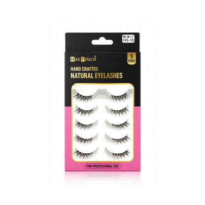 Max Touch Hand Crafted Natural Eyelashes – 5 Pairs (MT-2546)