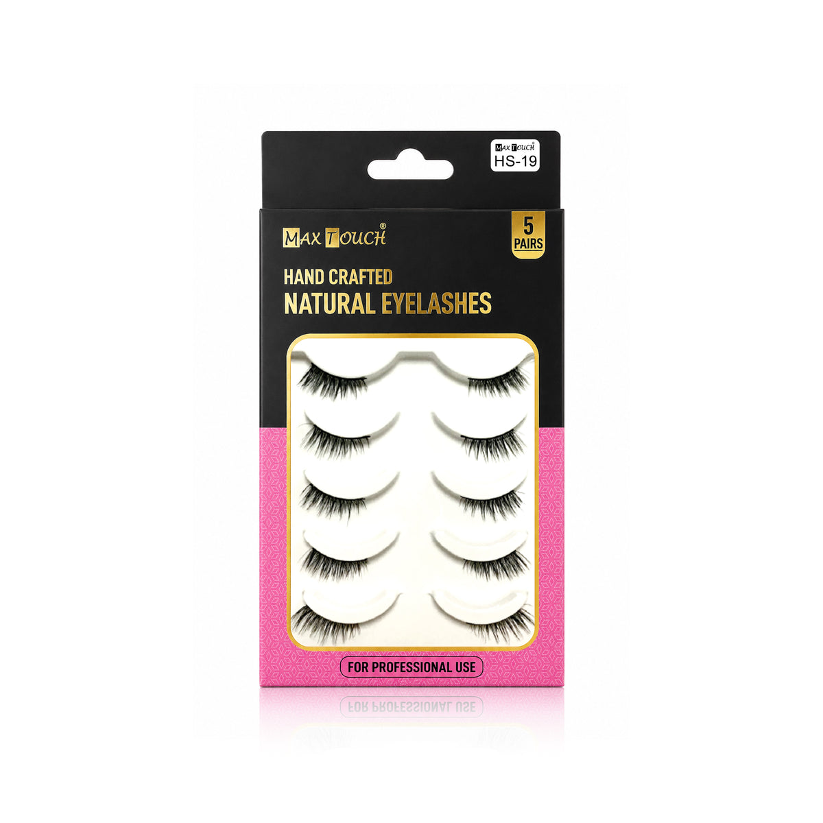 Max Touch Hand Crafted Natural Eyelashes – 5 Pairs (MT-2546)