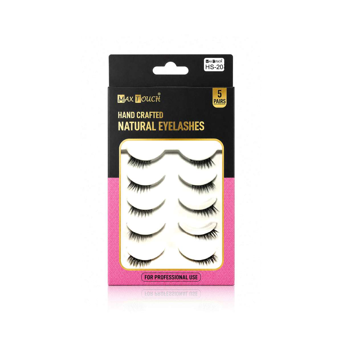 Max Touch Hand Crafted Natural Eyelashes – 5 Pairs (MT-2546)