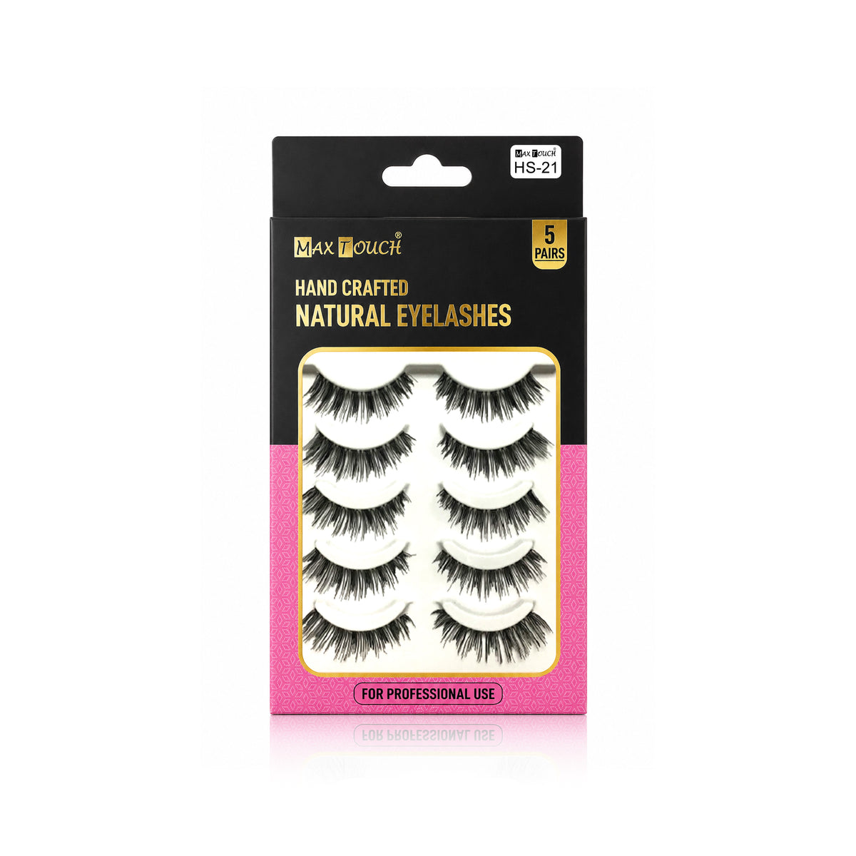 Max Touch Hand Crafted Natural Eyelashes – 5 Pairs (MT-2546)