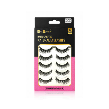 Max Touch Hand Crafted Natural Eyelashes – 5 Pairs (MT-2546)