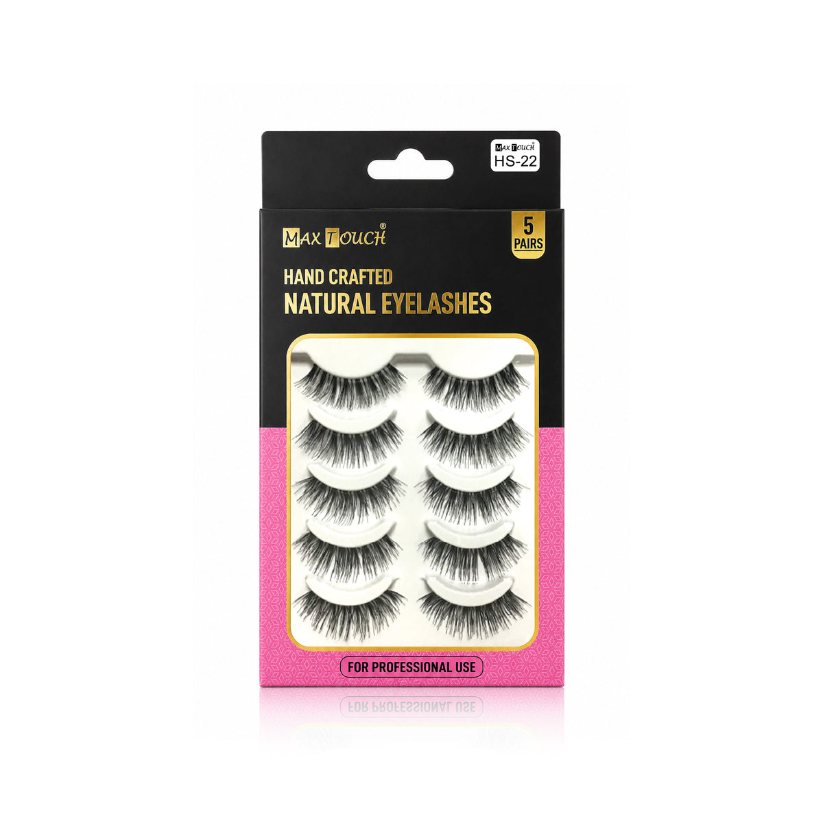 Max Touch Hand Crafted Natural Eyelashes – 5 Pairs (MT-2546)