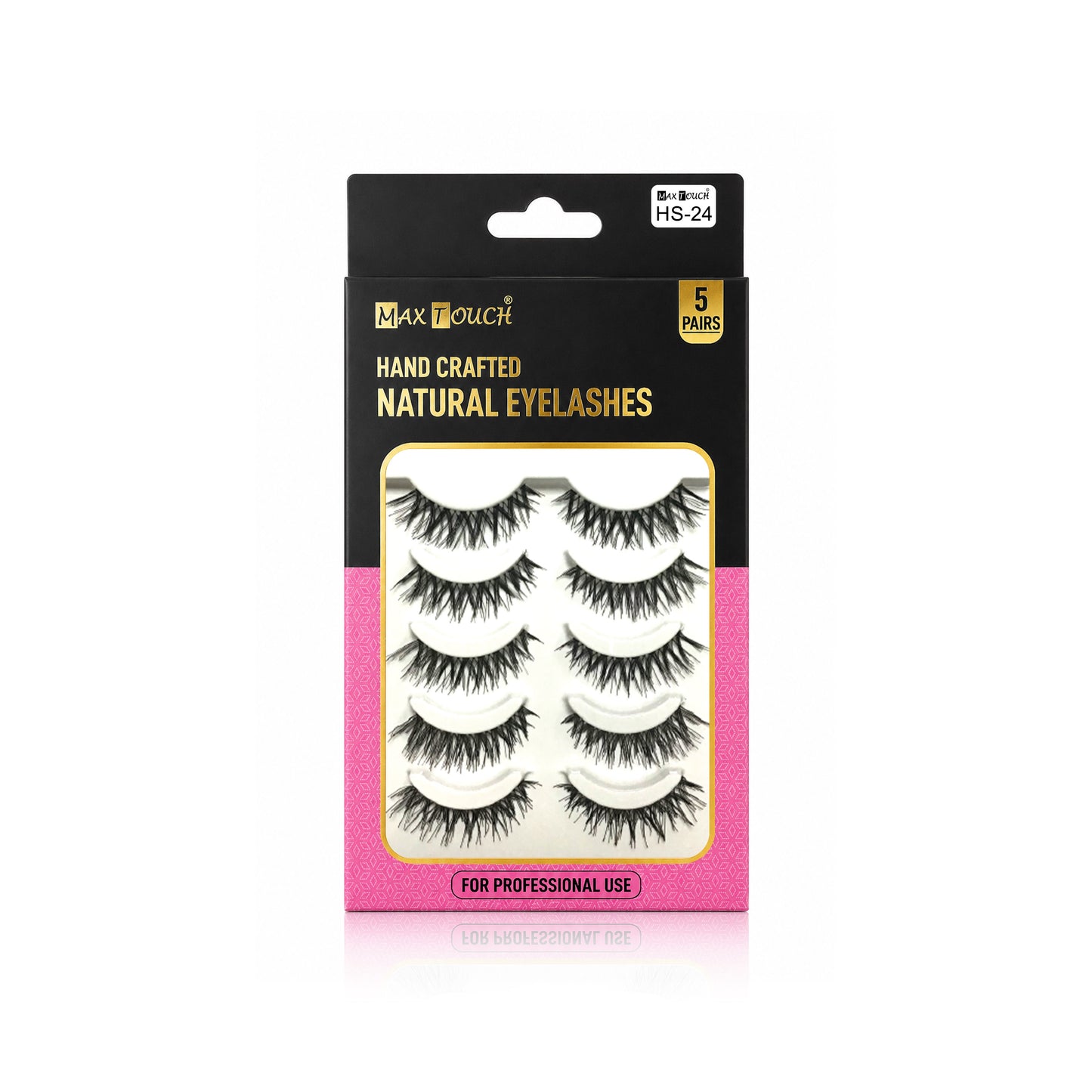 Max Touch Hand Crafted Natural Eyelashes – 5 Pairs (MT-2546)