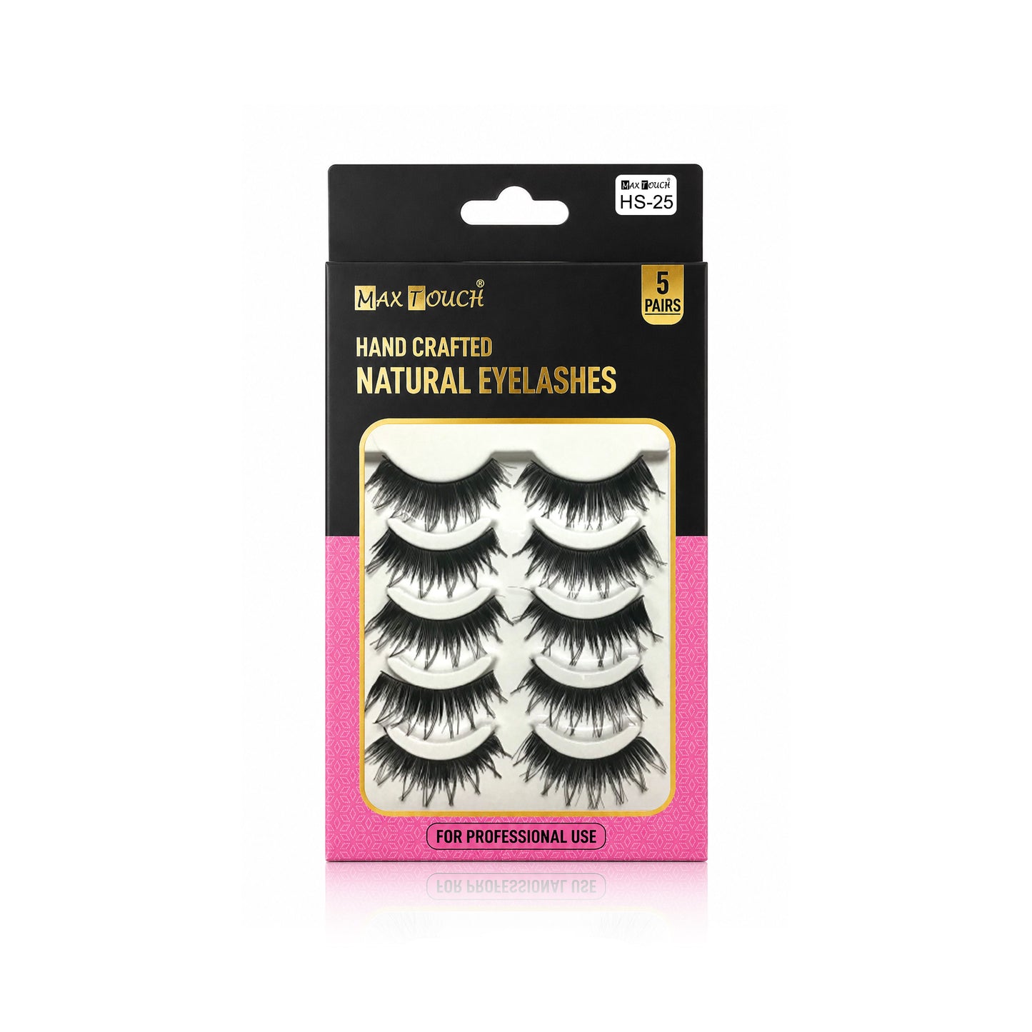 Max Touch Hand Crafted Natural Eyelashes – 5 Pairs (MT-2546)