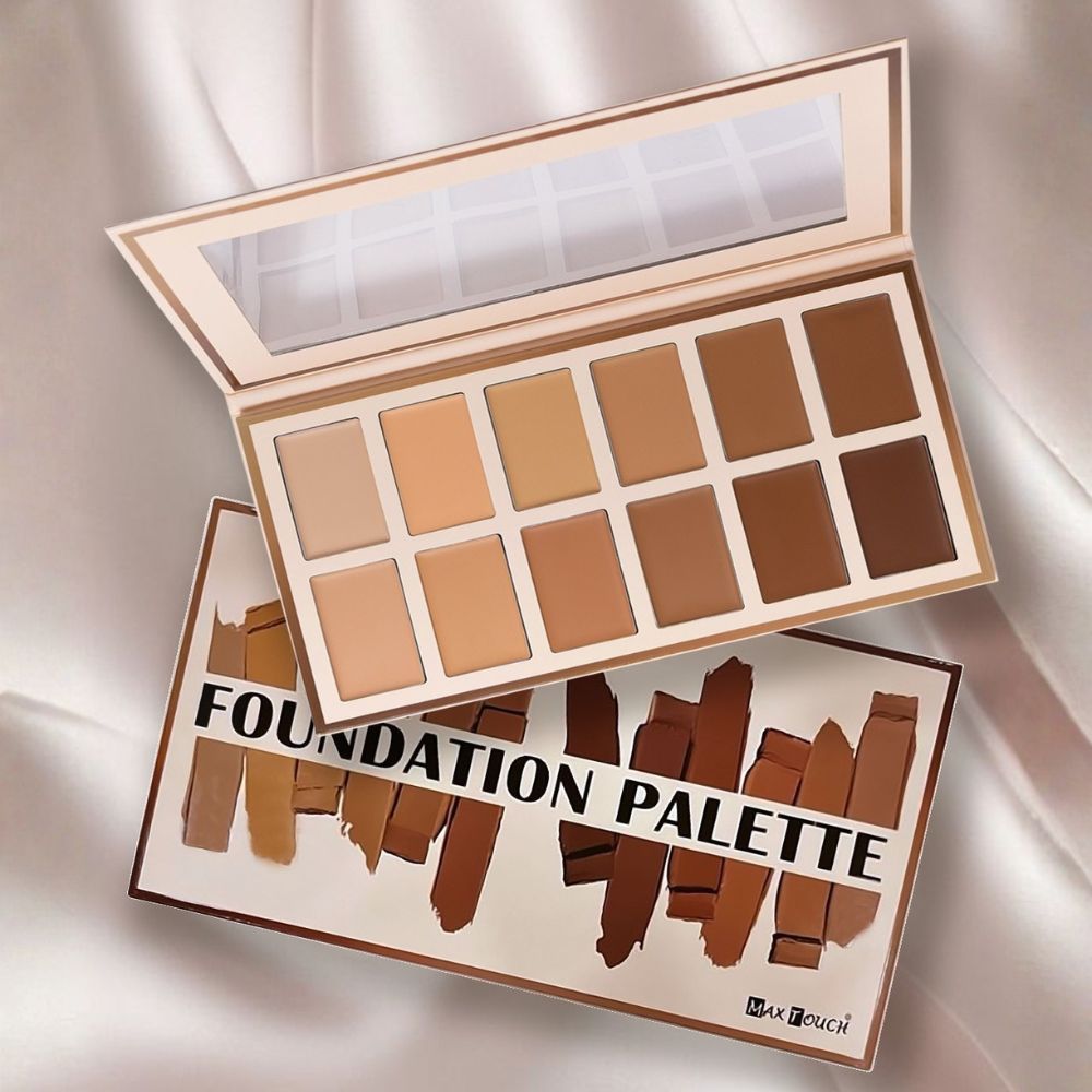 Max Touch Professional Foundation Palette (12 Colours) MT-2553
