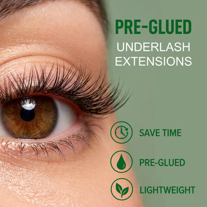 Max Touch Press On – Pre-Glued Underlash Extensions | Reusable Cluster Lashes, 20 Styles